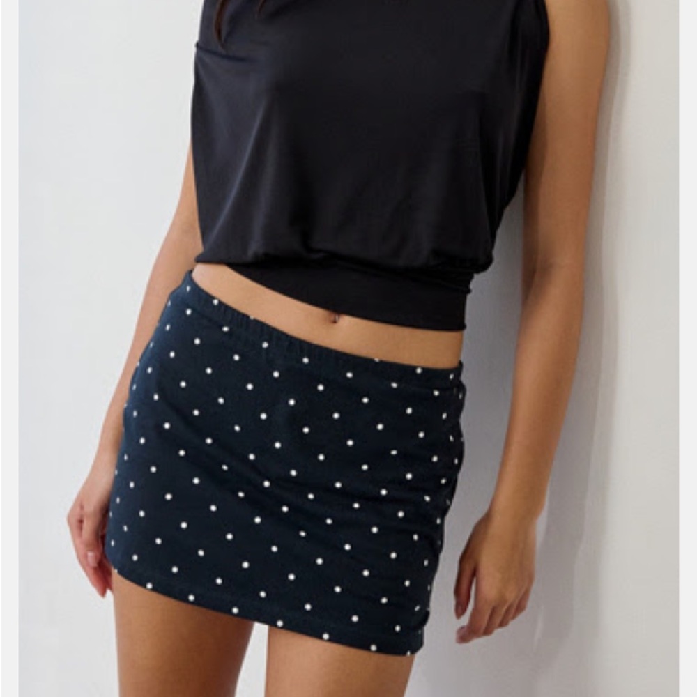 Urban Outfitters Black Polka Dot Skort
